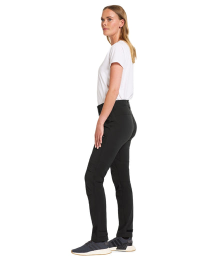 Black coloured Didriksons Womens Lynx Pants on white background 
