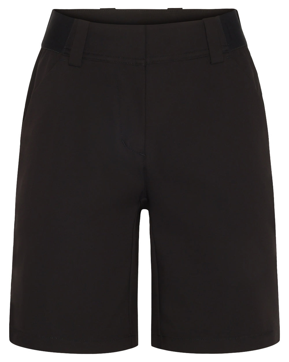 Black coloured Didriksons Womens Maja Shorts on white background 