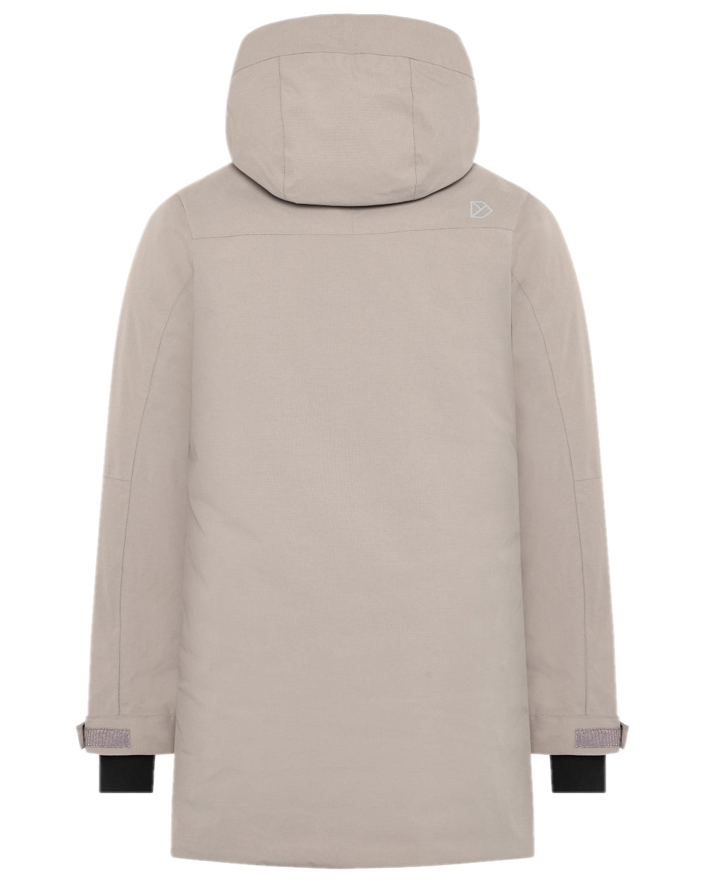 Ash Brown Coloured Didriksons Womens Marget Parka on white background 