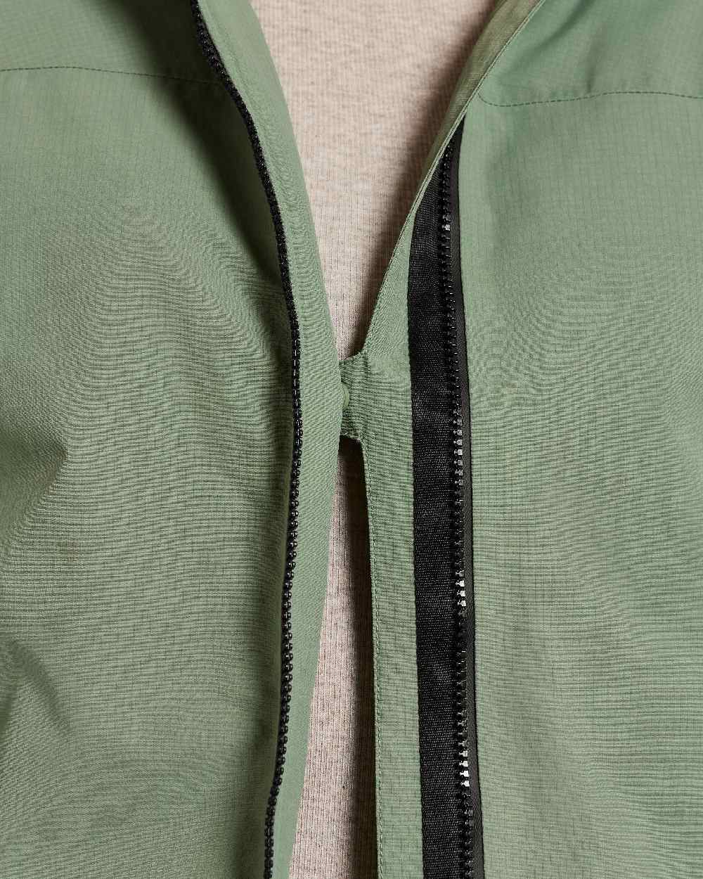 Light Moss Coloured Didriksons Womens Marget Parka on white background 