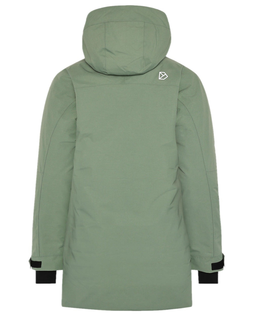 Light Moss Coloured Didriksons Womens Marget Parka on white background 