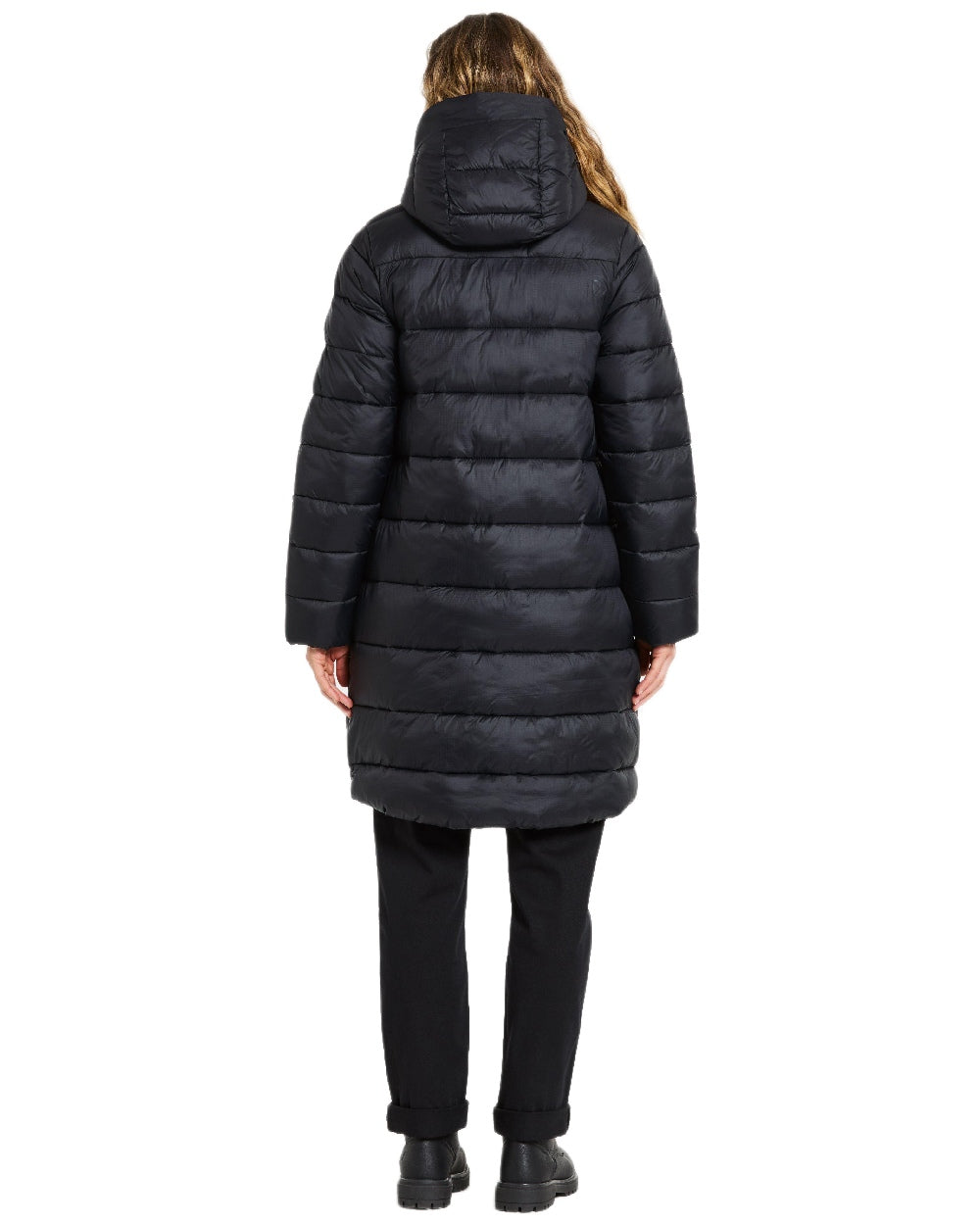 Black Coloured Didriksons Womens Marion Parka on white background 