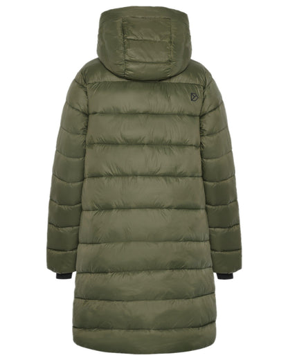 Deep Green Coloured Didriksons Womens Marion Parka on white background 