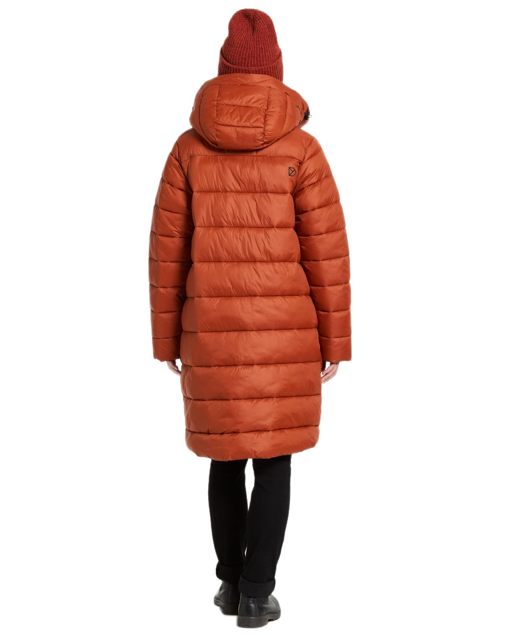 Rust Coloured Didriksons Womens Marion Parka on white background 