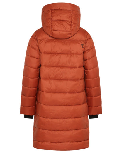 Rust Coloured Didriksons Womens Marion Parka on white background 