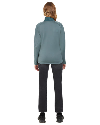 Factory Blue coloured Didriksons Womens Mija Full Zip Jacket on white background 