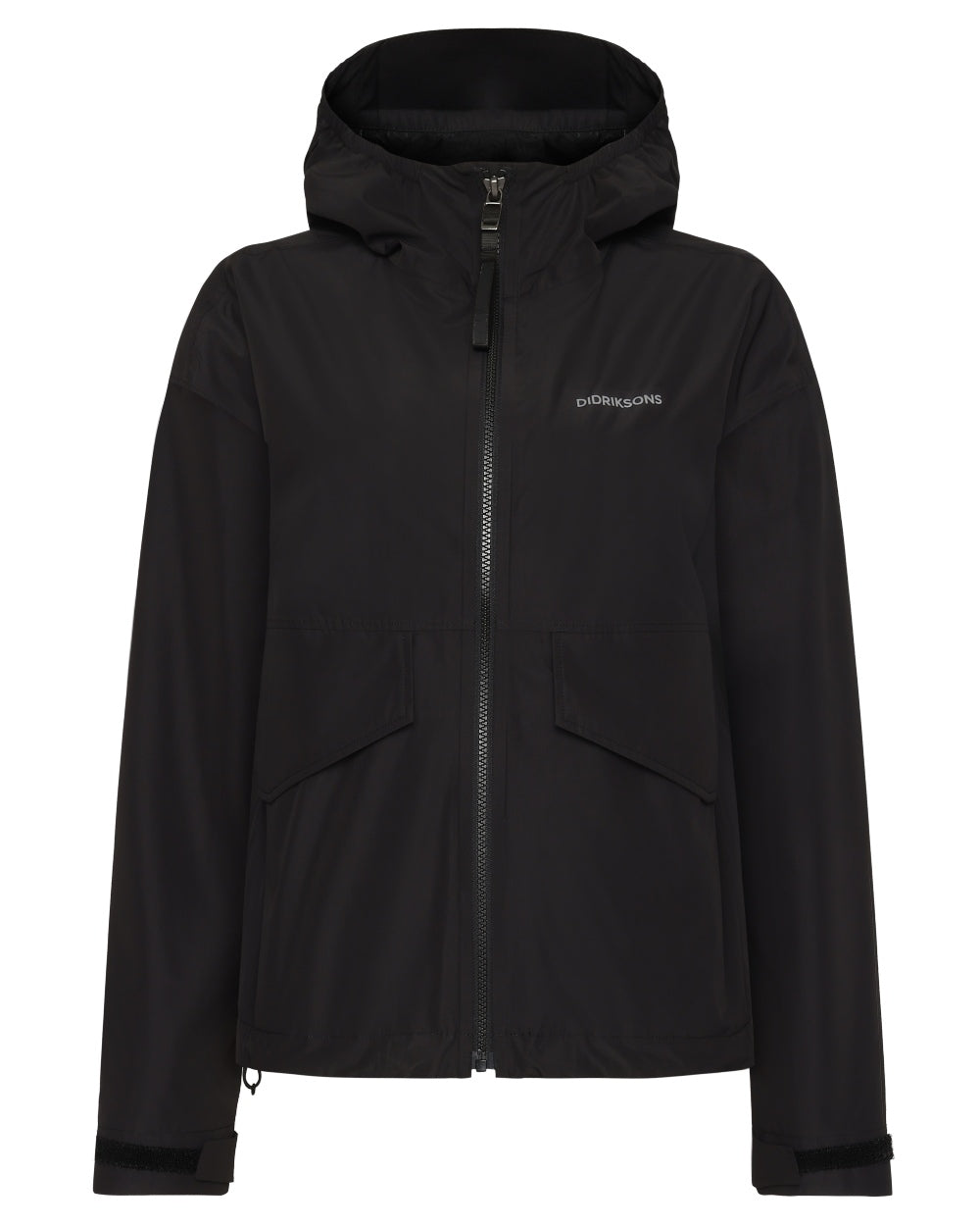 Black coloured Didriksons Womens Milena Jacket on white background 