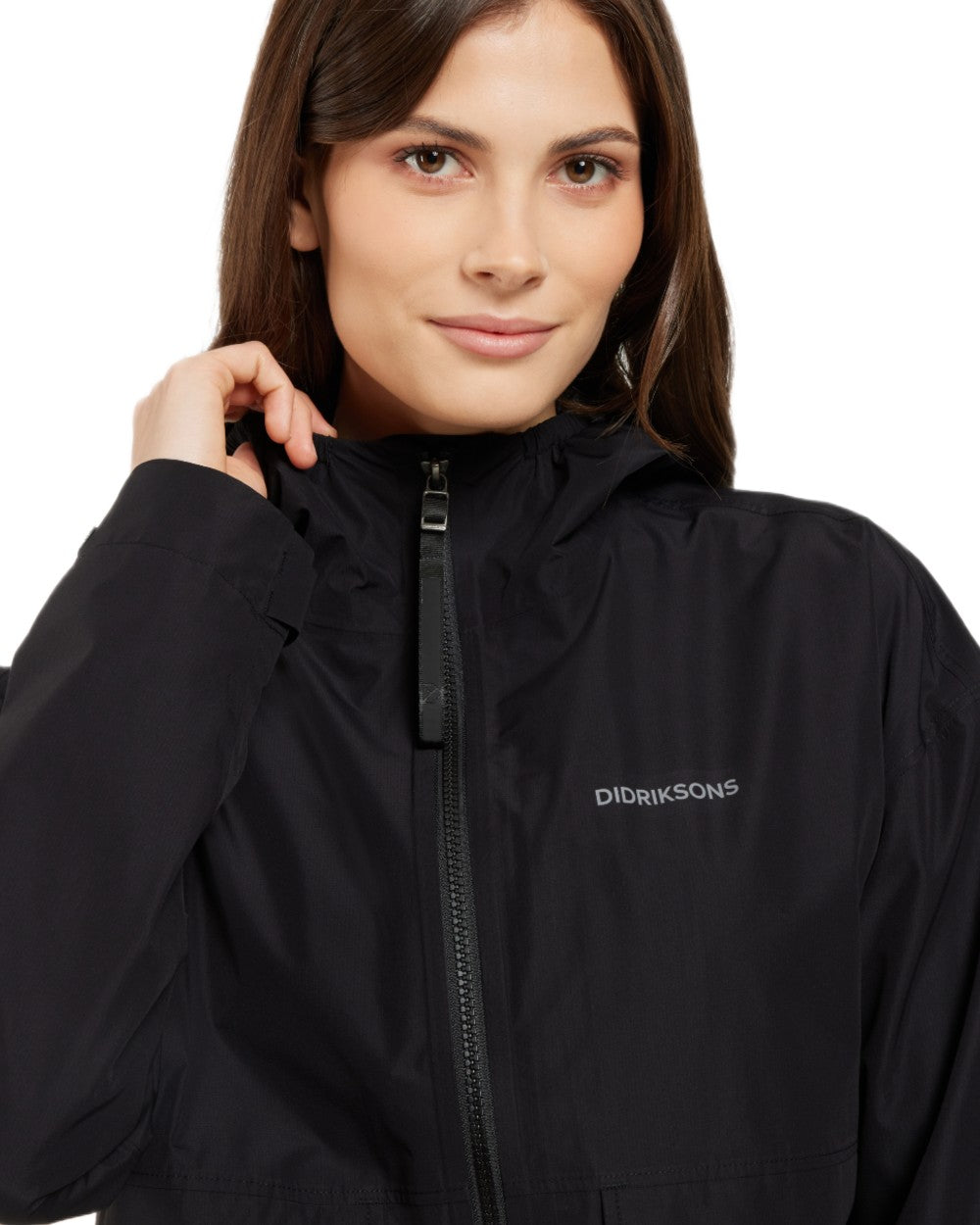 Black coloured Didriksons Womens Milena Jacket on white background 
