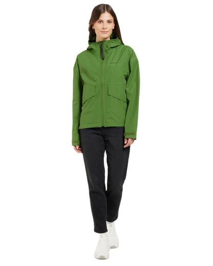 Velvet Green coloured Didriksons Womens Milena Jacket on white background 