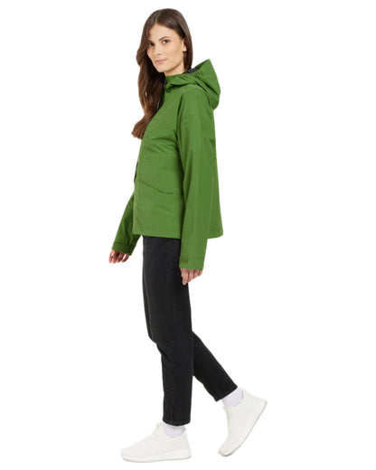 Velvet Green coloured Didriksons Womens Milena Jacket on white background 