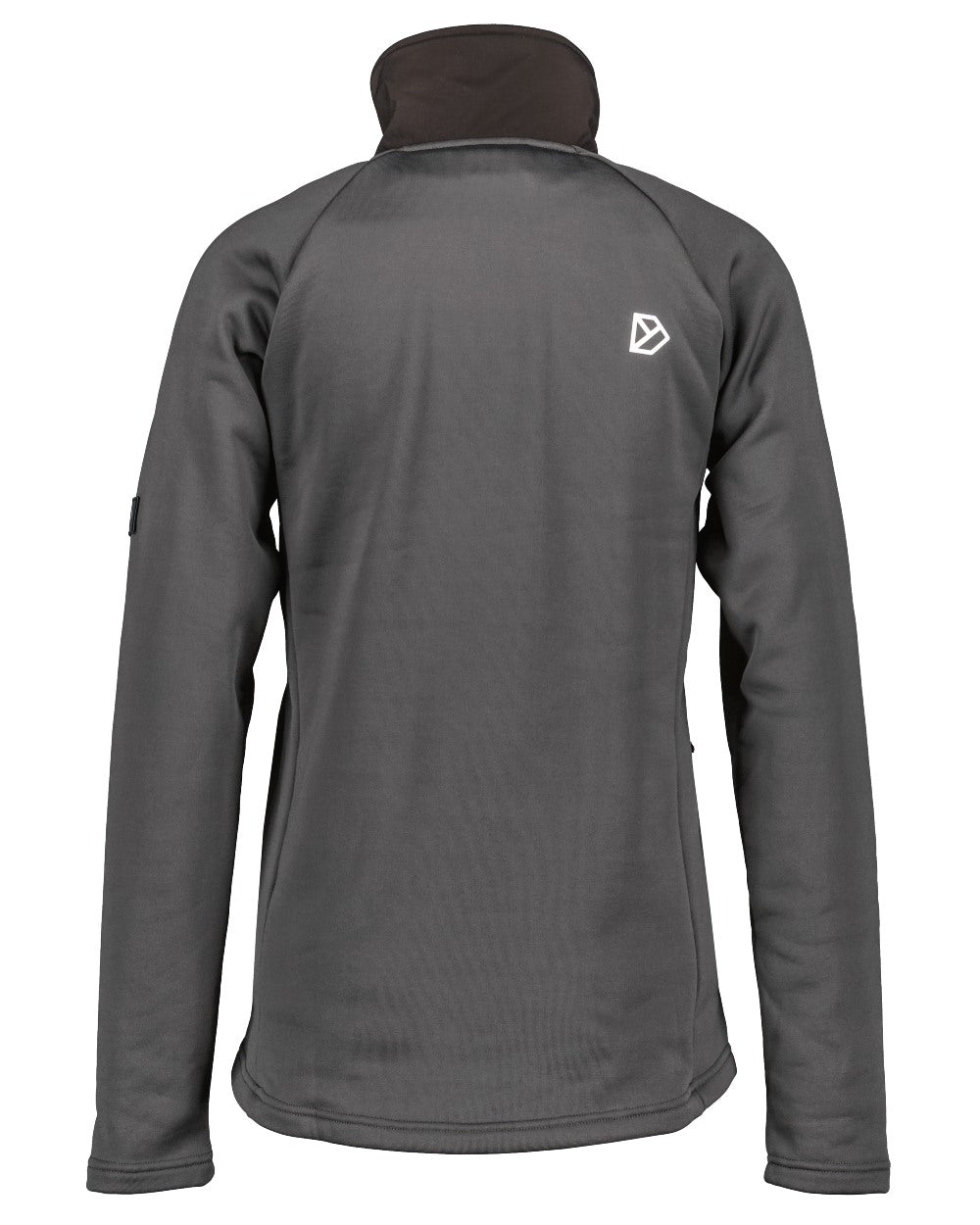 Coal Black coloured Didriksons Womens Mistral Full Zip Sweater on white background 