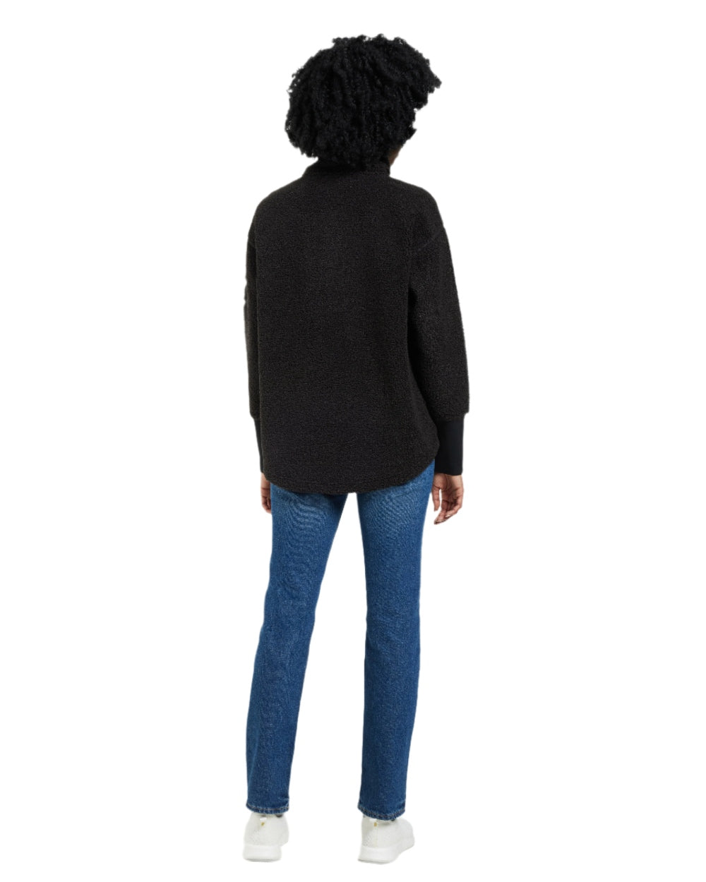 Black coloured Didriksons Womens Monia Half Zip Sweater on white background 