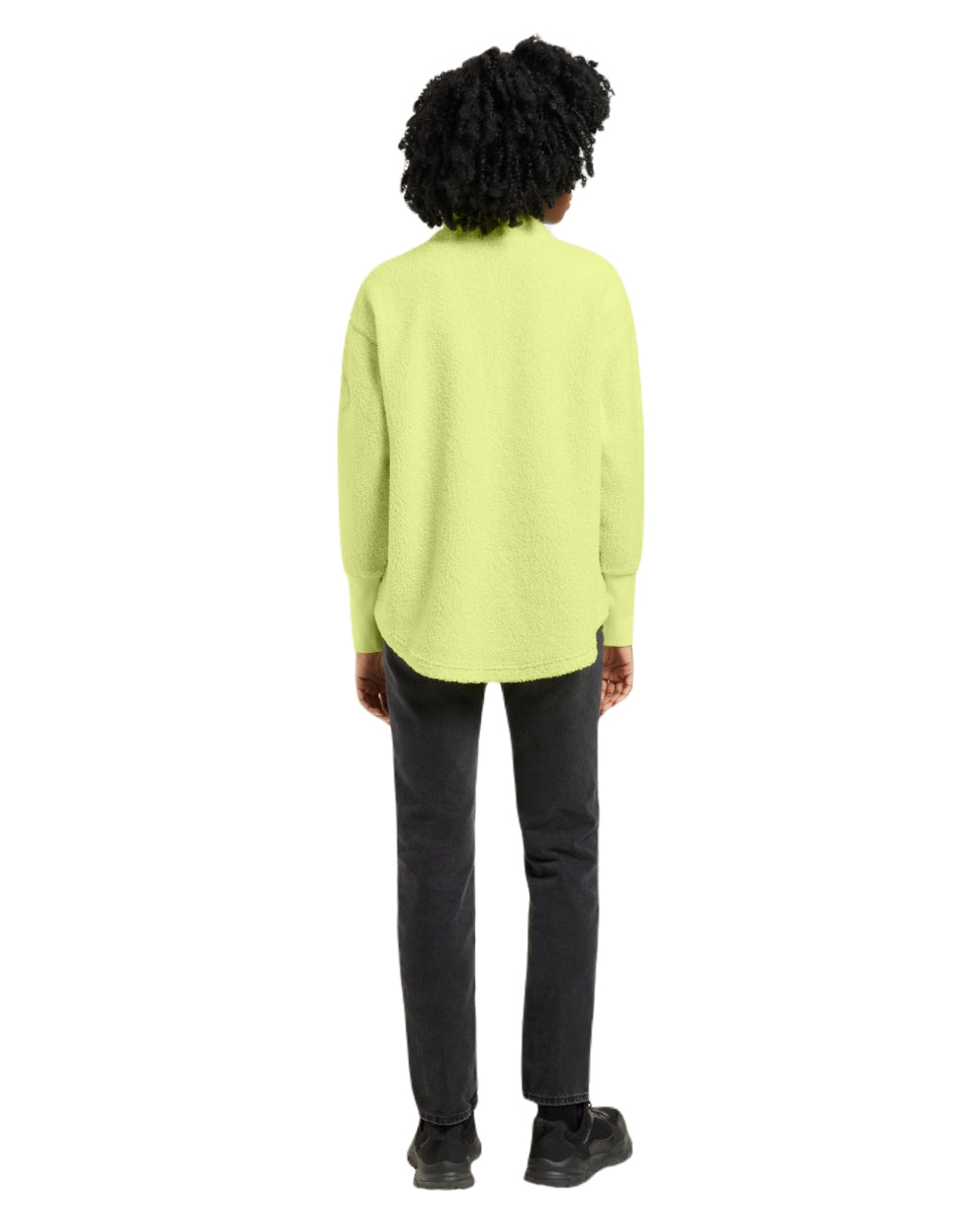 Light Avocado coloured Didriksons Womens Monia Half Zip Sweater on white background 