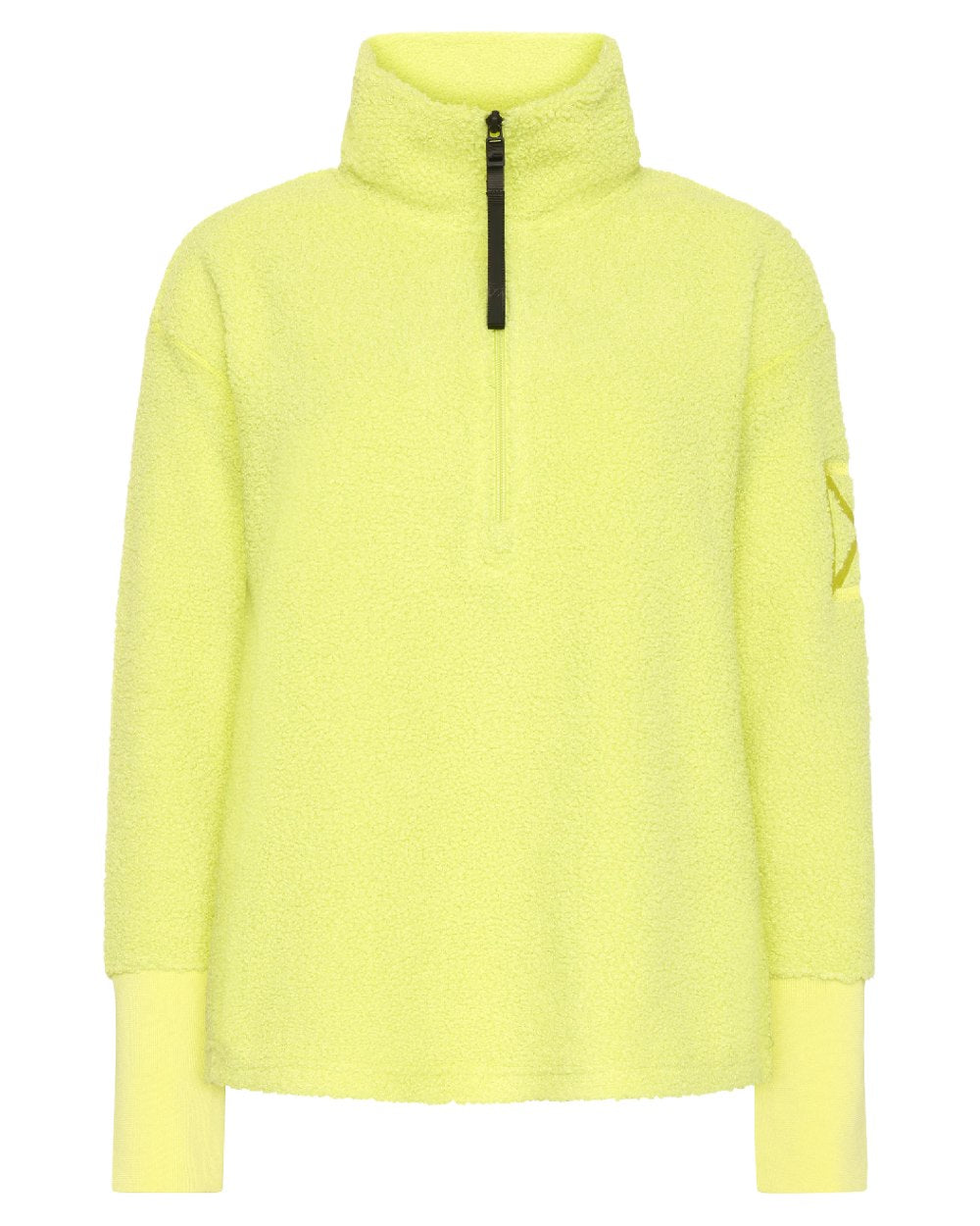 Light Avocado coloured Didriksons Womens Monia Half Zip Sweater on white background 