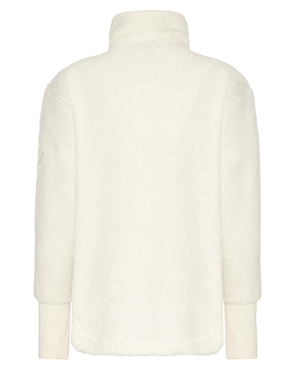 White Foam coloured Didriksons Womens Monia Half Zip Sweater on white background 
