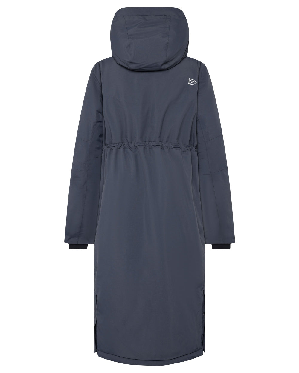 Sleepy Blue coloured Didriksons Womens Neja Long Parka on white background 
