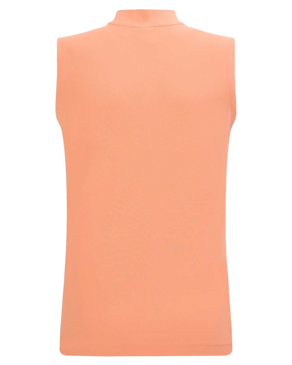 Clay Pink coloured Didriksons Womens Nikki Sleeveless Polo T-Shirt on white background 