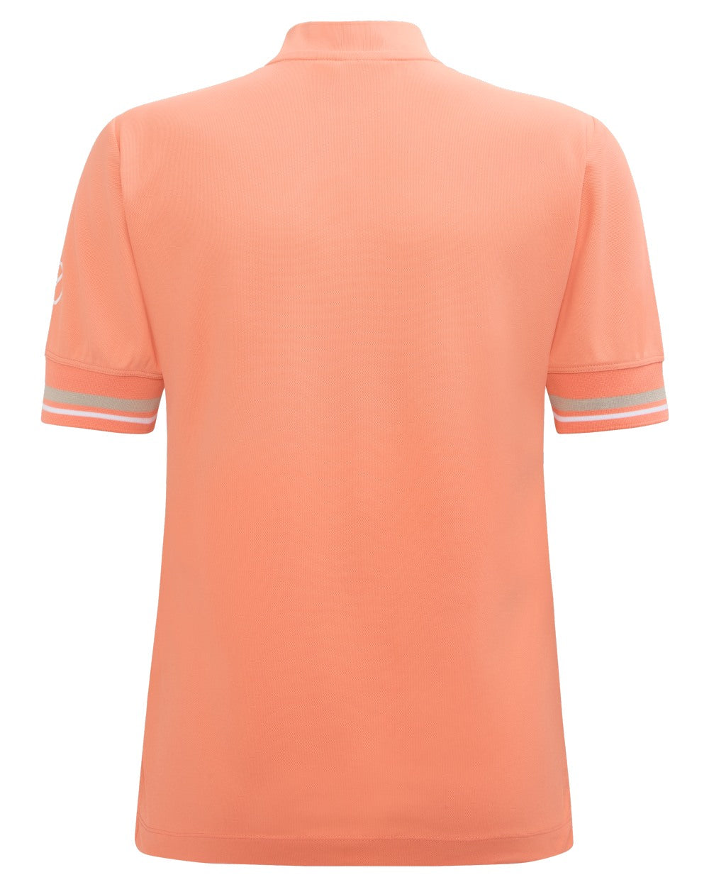 Clay Pink coloured Didriksons Womens Patty Polo T-Shirt on white background 