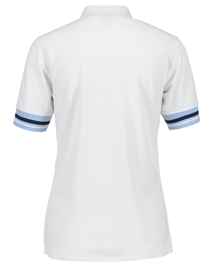 Snow White coloured Didriksons Womens Patty Polo T-Shirt on white background 