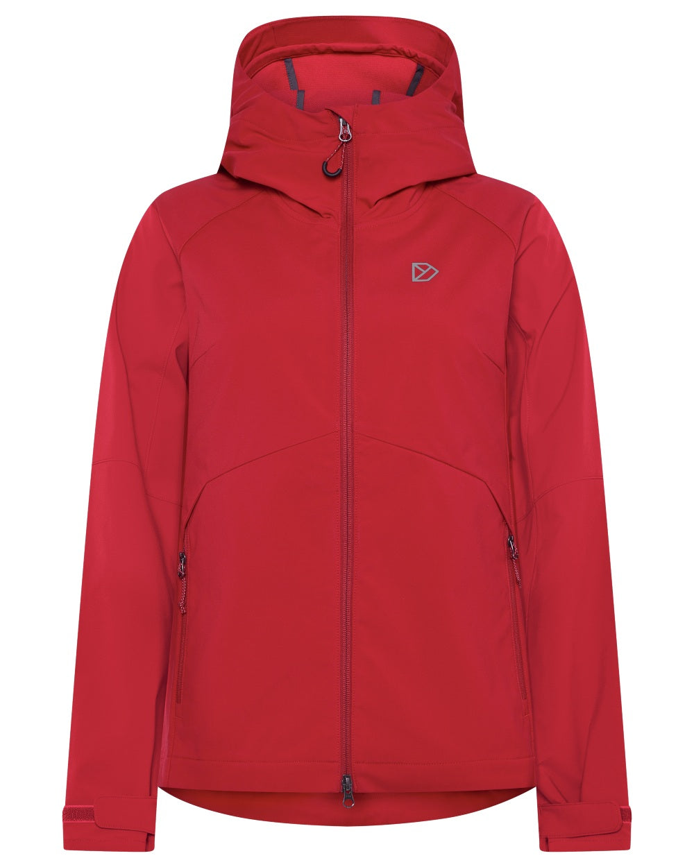 Spring Red coloured Didriksons Womens Petra Jacket on white background 