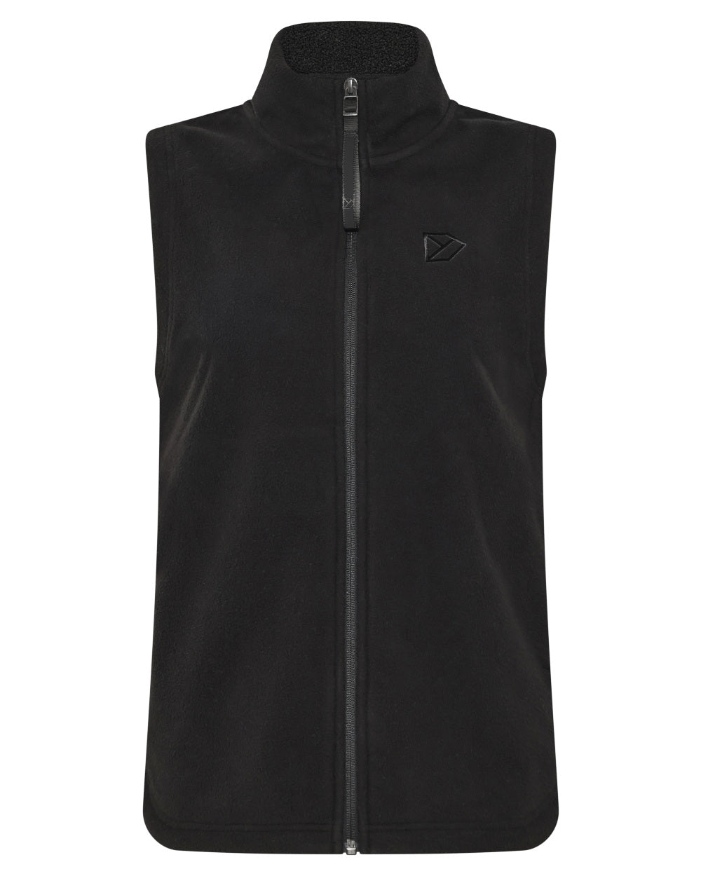 Black coloured Didriksons Womens Rim Windproof Vest on white background 