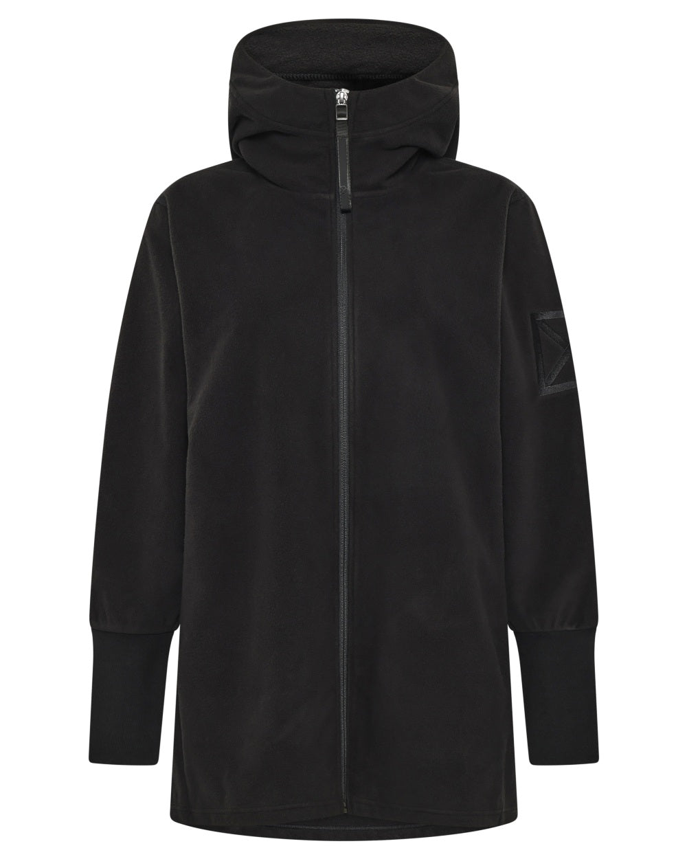 Black coloured Didriksons Womens Rinda Windproof Full-Zip Fleece on white background 