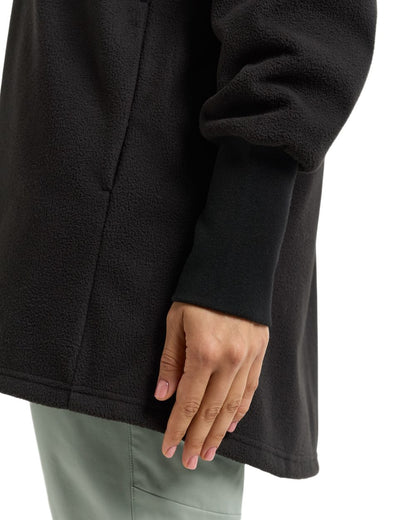 Black coloured Didriksons Womens Rinda Windproof Full-Zip Fleece on white background 