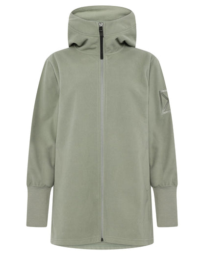 Wilted Leaf coloured Didriksons Womens Rinda Windproof Full-Zip Fleece on white background 