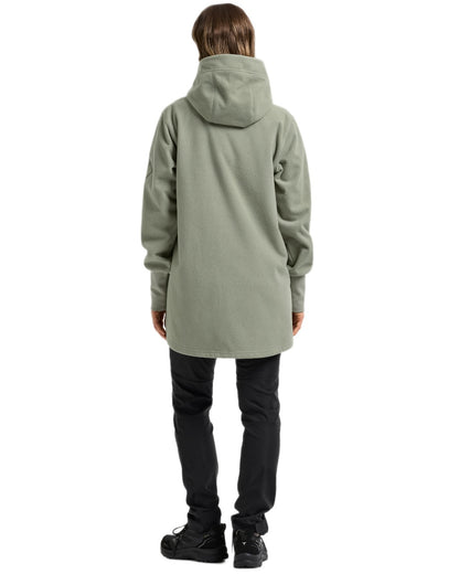 Wilted Leaf coloured Didriksons Womens Rinda Windproof Full-Zip Fleece on white background 