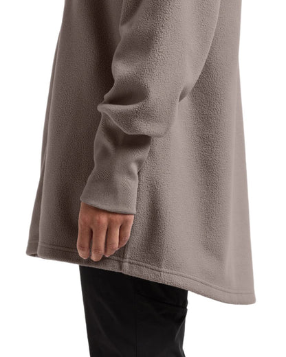 Ash Brown coloured Didriksons Womens Rinda Windproof Full-Zip Fleece on white background 