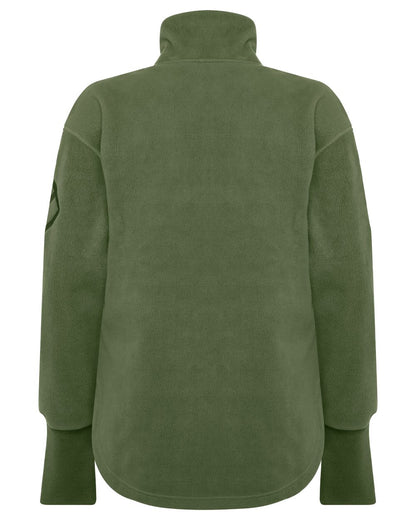 Deep Green coloured Didriksons Womens Ronja Full Zip Sweater on white background 