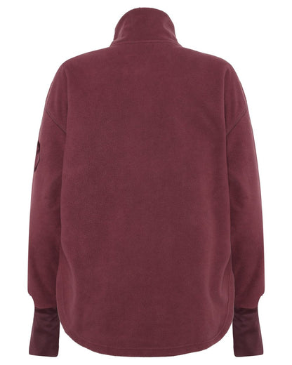 Old Rust coloured Didriksons Womens Ronja Full Zip Sweater on white background 