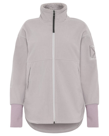 Sunrise Mist coloured Didriksons Womens Ronja Full Zip Sweater on white background 