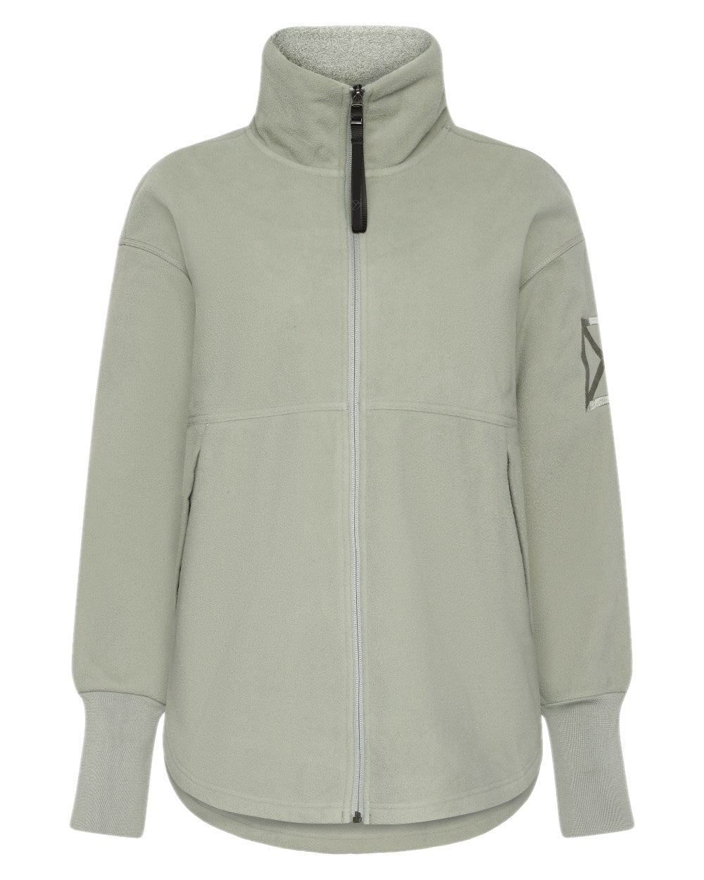 Wilted Leaf coloured Didriksons Womens Ronja Full Zip Sweater on white background 