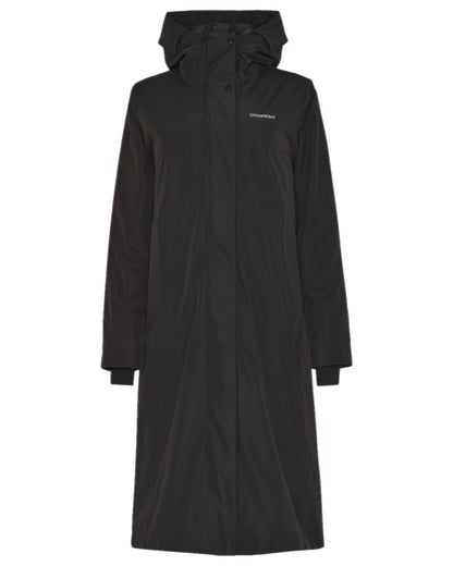 Black Coloured Didriksons Womens Selina Parka on white background 