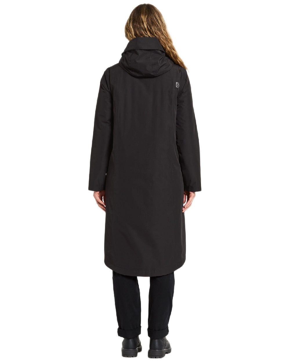 Black Coloured Didriksons Womens Selina Parka on white background 