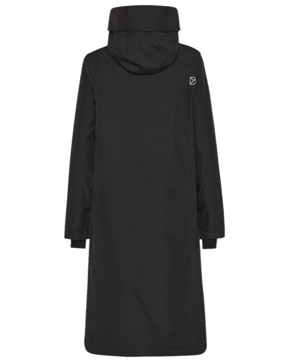 Black Coloured Didriksons Womens Selina Parka on white background 