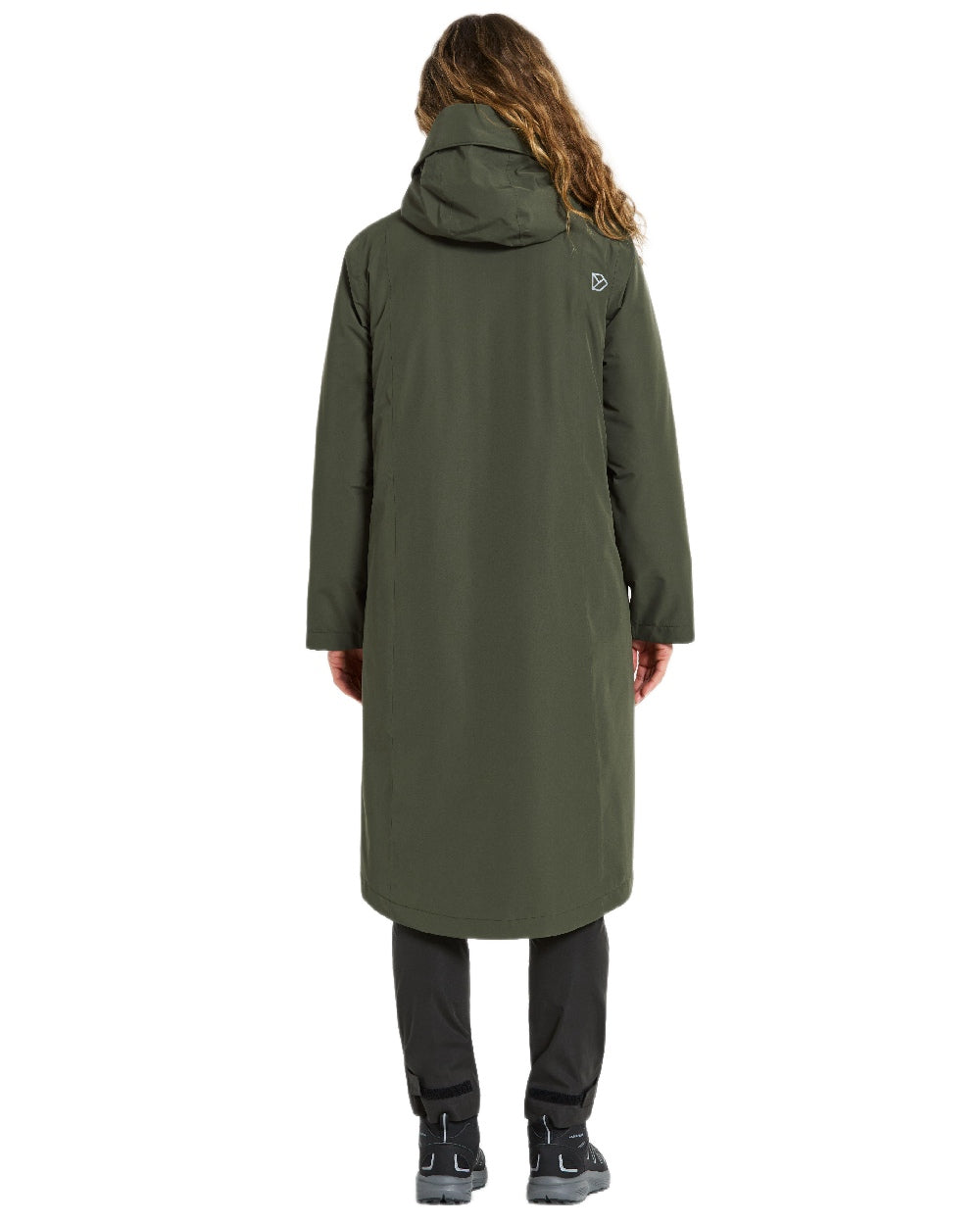 Deep Green Coloured Didriksons Womens Selina Parka on white background 