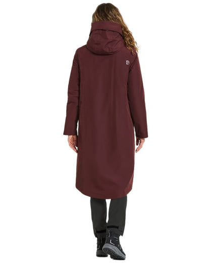 Old Rust Coloured Didriksons Womens Selina Parka on white background 