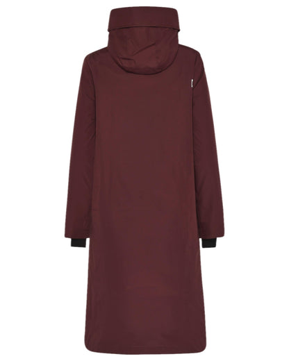 Old Rust Coloured Didriksons Womens Selina Parka on white background 