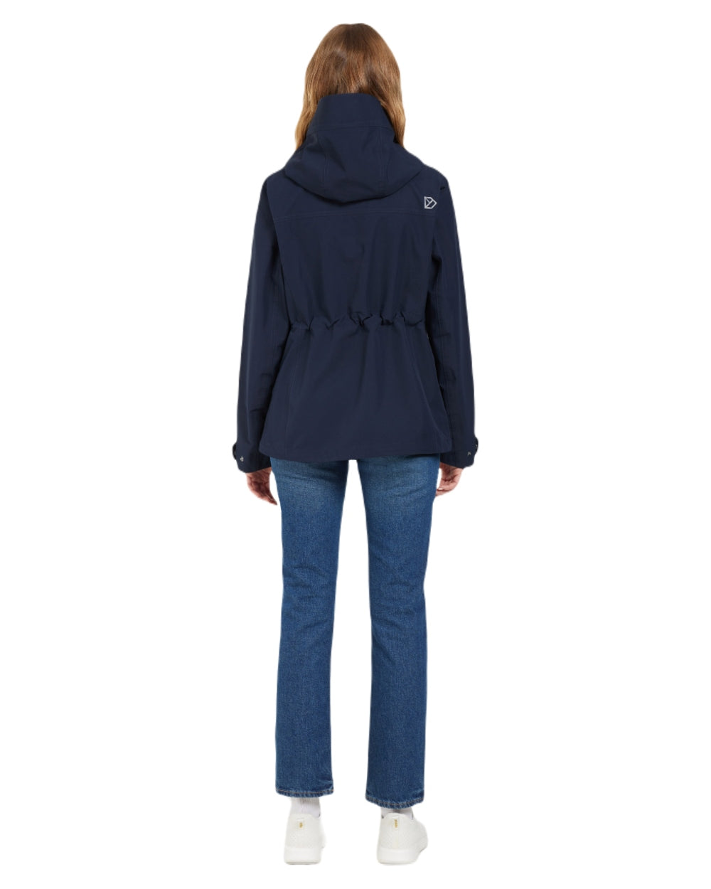 Dark Night Blue coloured Didriksons Womens Silja Jacket on white background 