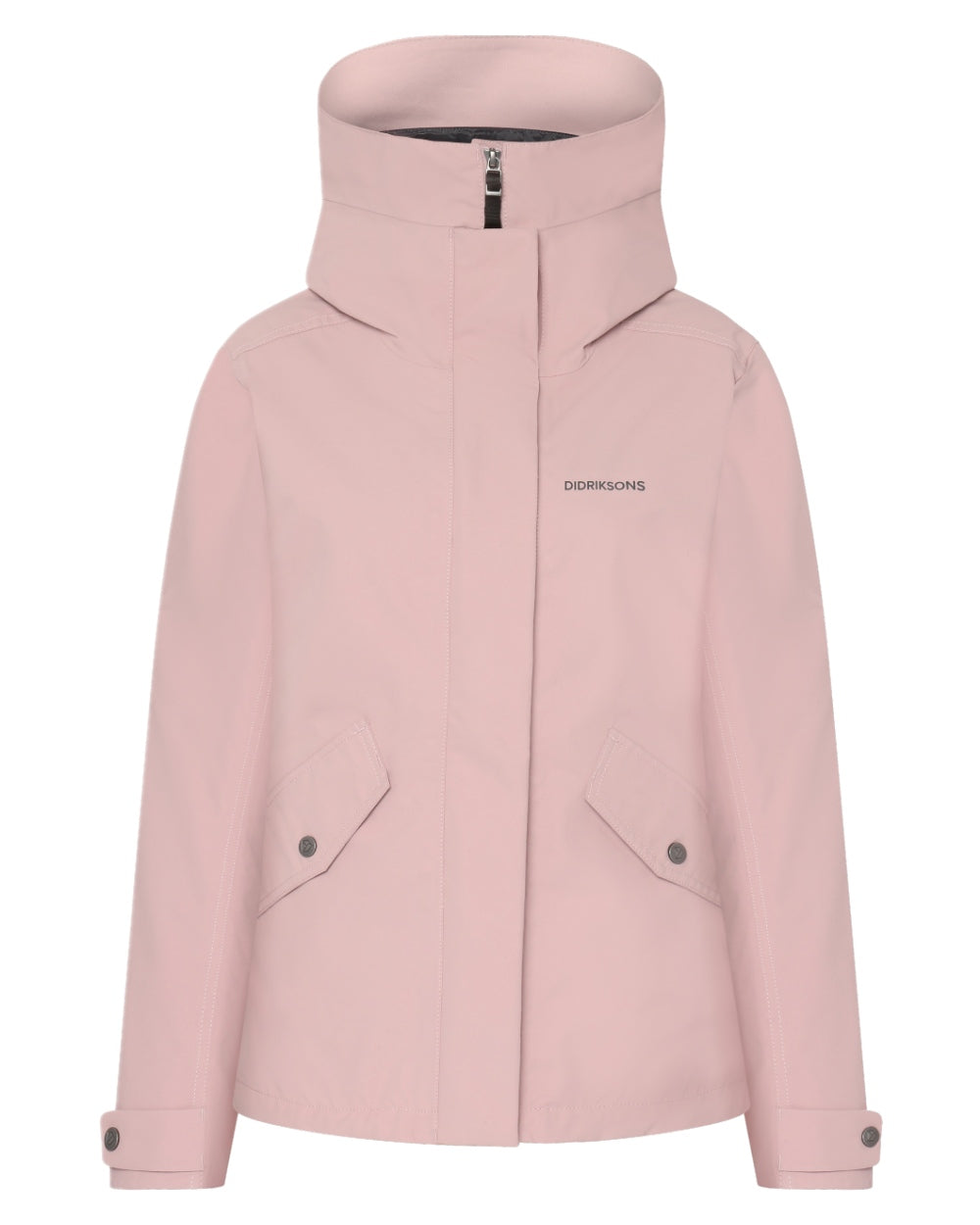 Oyster Lilac coloured Didriksons Womens Silja Jacket on white background 