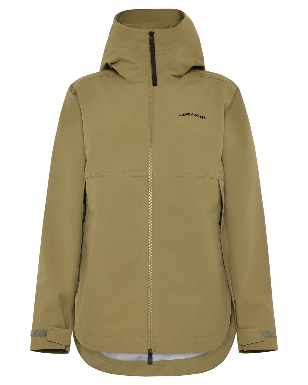 Olive Green coloured Didriksons Womens Tove Jacket on white background 