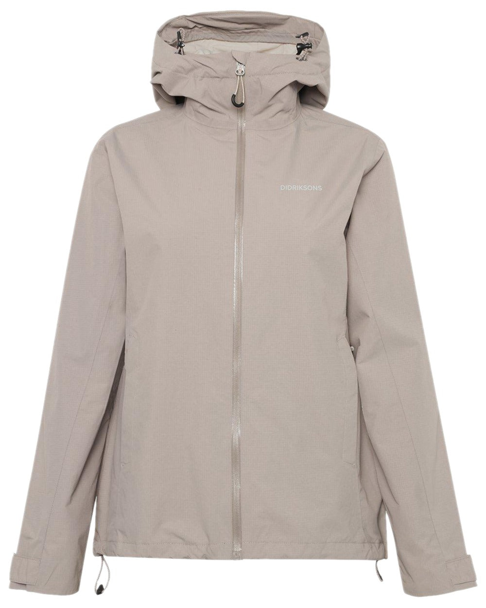 Ash Brown Coloured Didriksons Womens Trinya Jacket on white background 