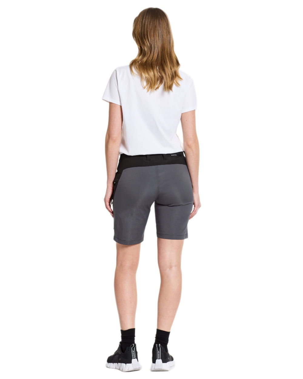 Black coloured Didriksons Womens Tucana Shorts on white background 