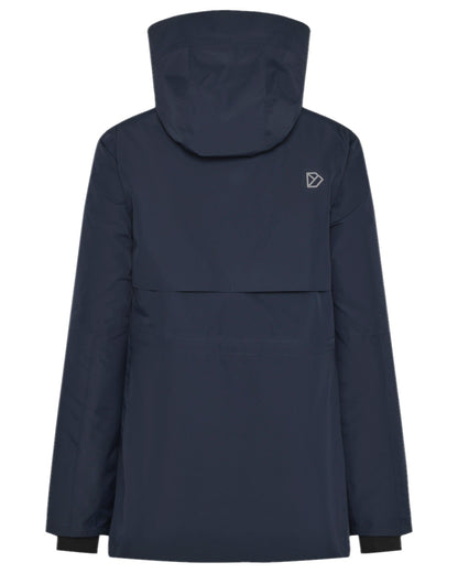 Dark Night Blue Coloured Didriksons Womens Tuva Parka on white background 