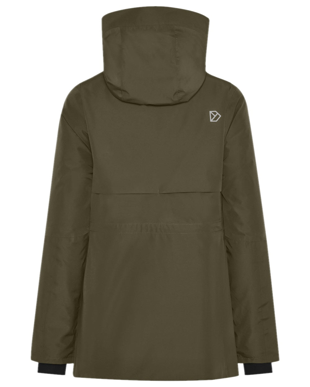 Deep Green Coloured Didriksons Womens Tuva Parka on white background 