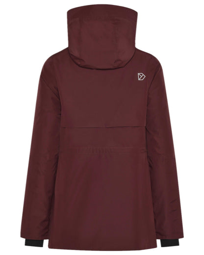 Old Rust Coloured Didriksons Womens Tuva Parka on white background 