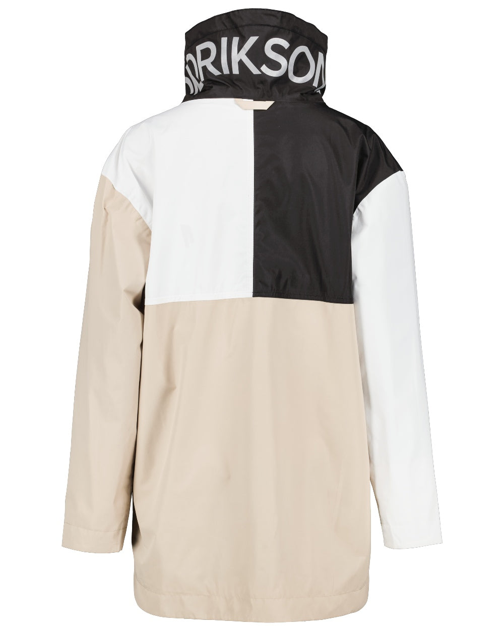 Beige/Black/White coloured Didriksons Thyra Womens Jacket 2 on white background 