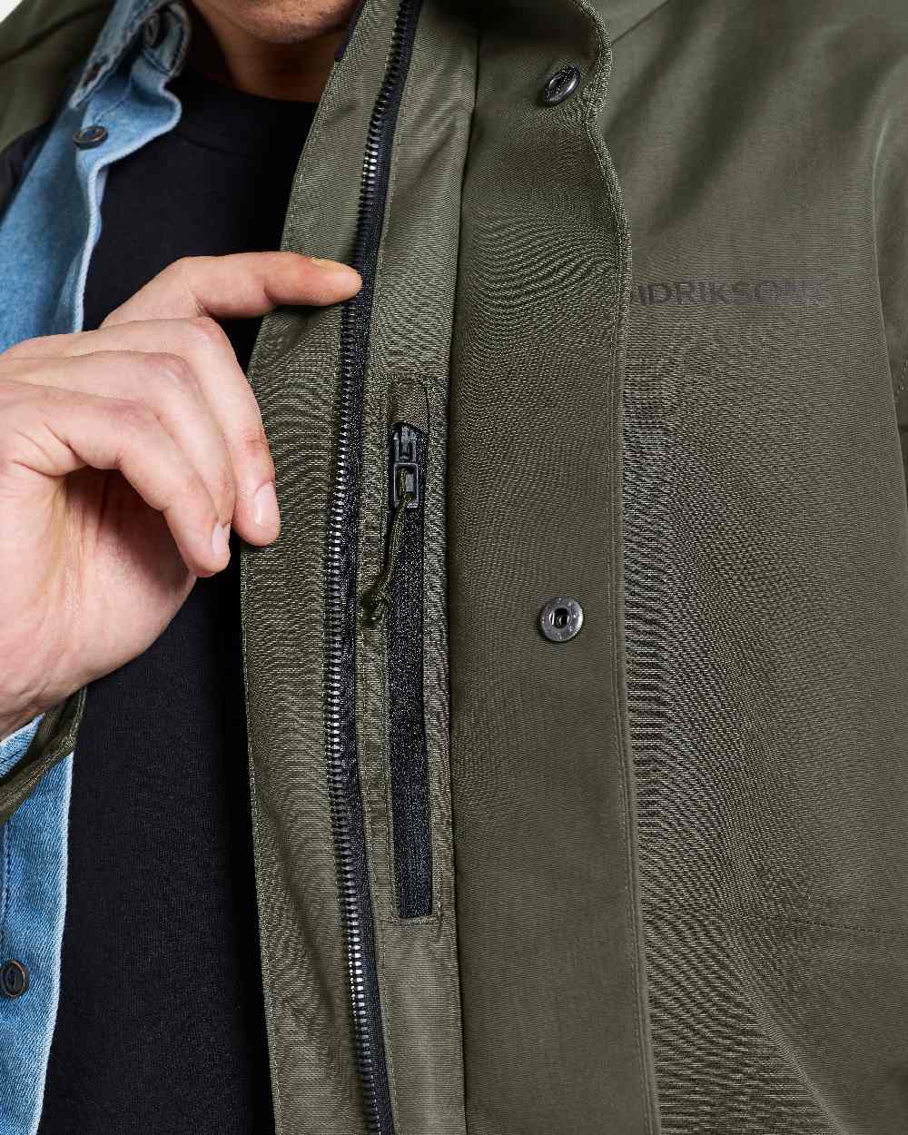 Didriksons Andreas Parka in Deep Green 